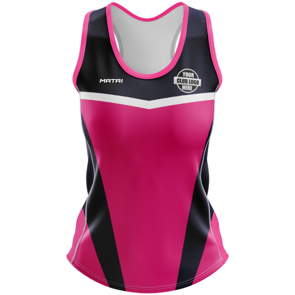 Pro Sublimated Netball Fitted Singlet- Racer Back – Matai Sports